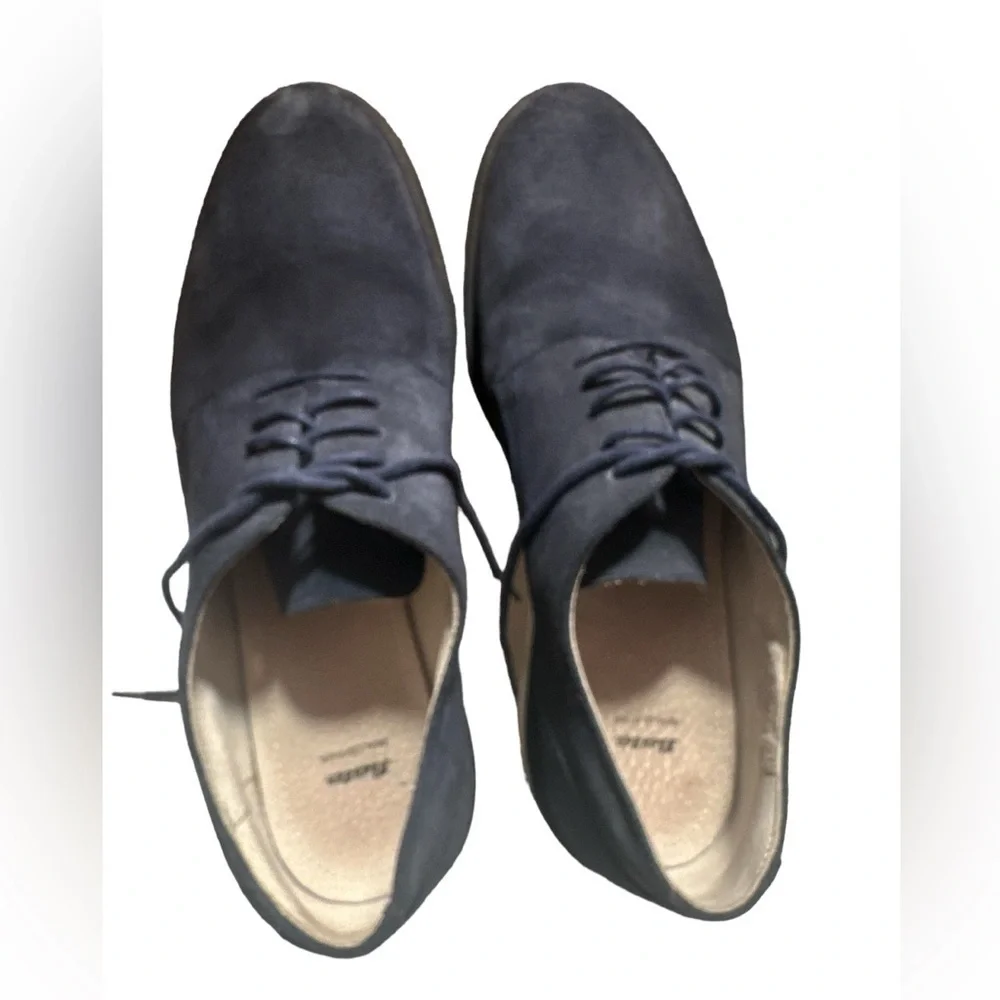 Bata Navy Blue Suede Leather Lace Up Oxford Style Rubber Sole Men’s Shoe
